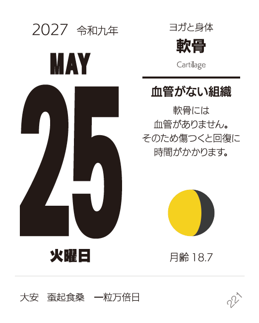 ヨガ手帳の日めくりカレンダー 月と季節 2027年版【予約受付中9/15順次発送】